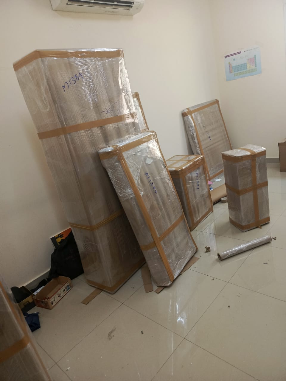 Packed boxes ready for moving